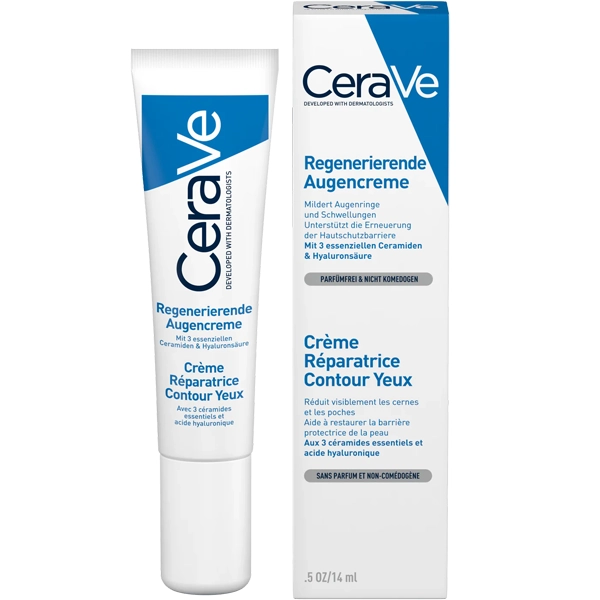 کرم دور چشم سراوی اصل مرطوب کننده و درمان کننده پف و تیرگی دور چشم 14 میل | CeraVe Creme Reparatrice Contour Yeux For all skin types 14ml